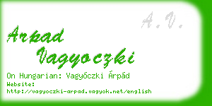 arpad vagyoczki business card